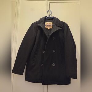 Old Navy Men's Double-Breasted Black Peacoat